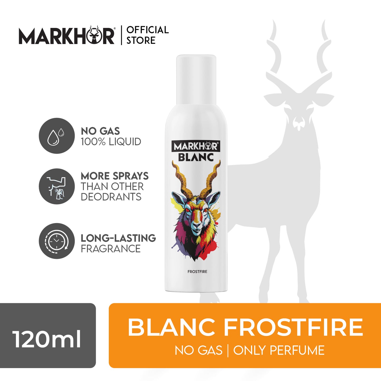 Markhor Frost Fire Body Spray (Non-Gas) 120ml