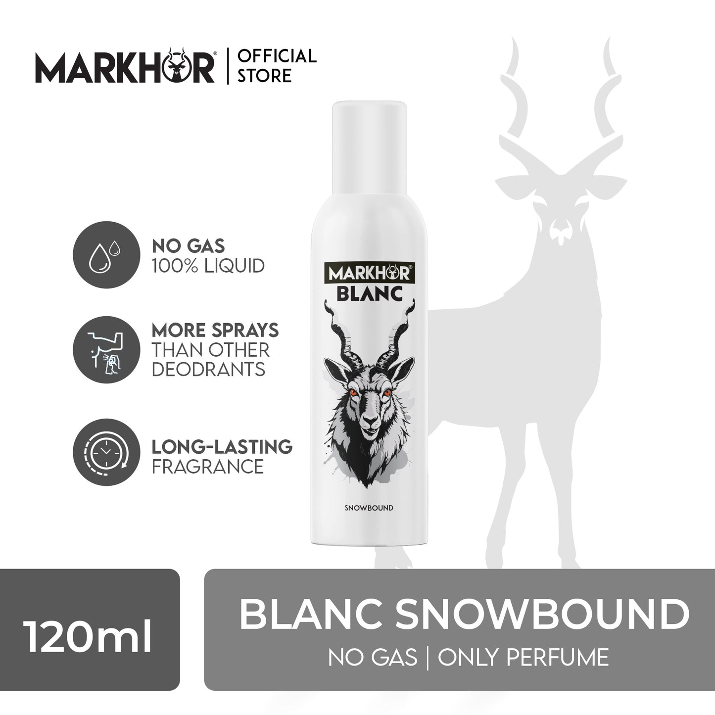 Markhor Snow Bound Body Spray (Non-Gas) 120ml