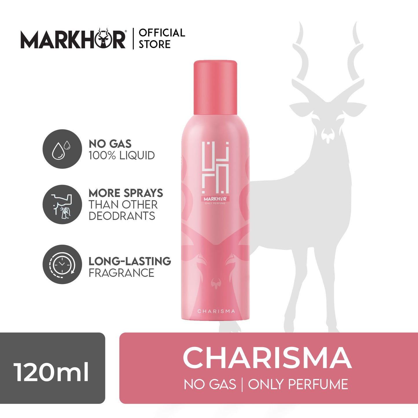 Markhor Charisma Body Spray (Non-Gas) 120ml