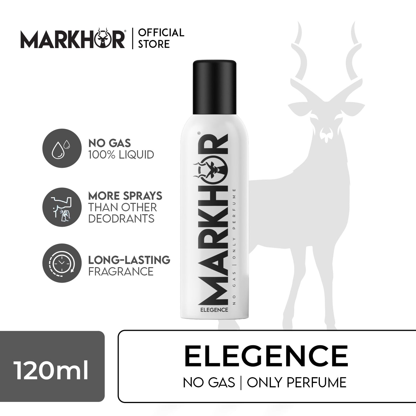 Markhor Elegence Body Spray (Non-Gas) 120ml