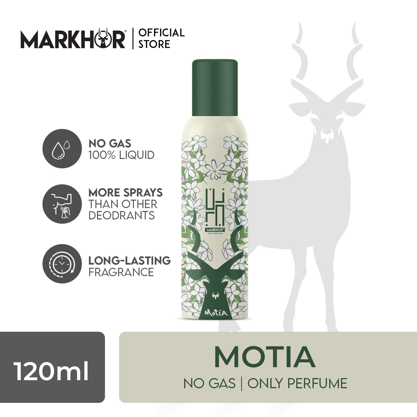 Markhor Motia Body Spray (Non-Gas) 120ml