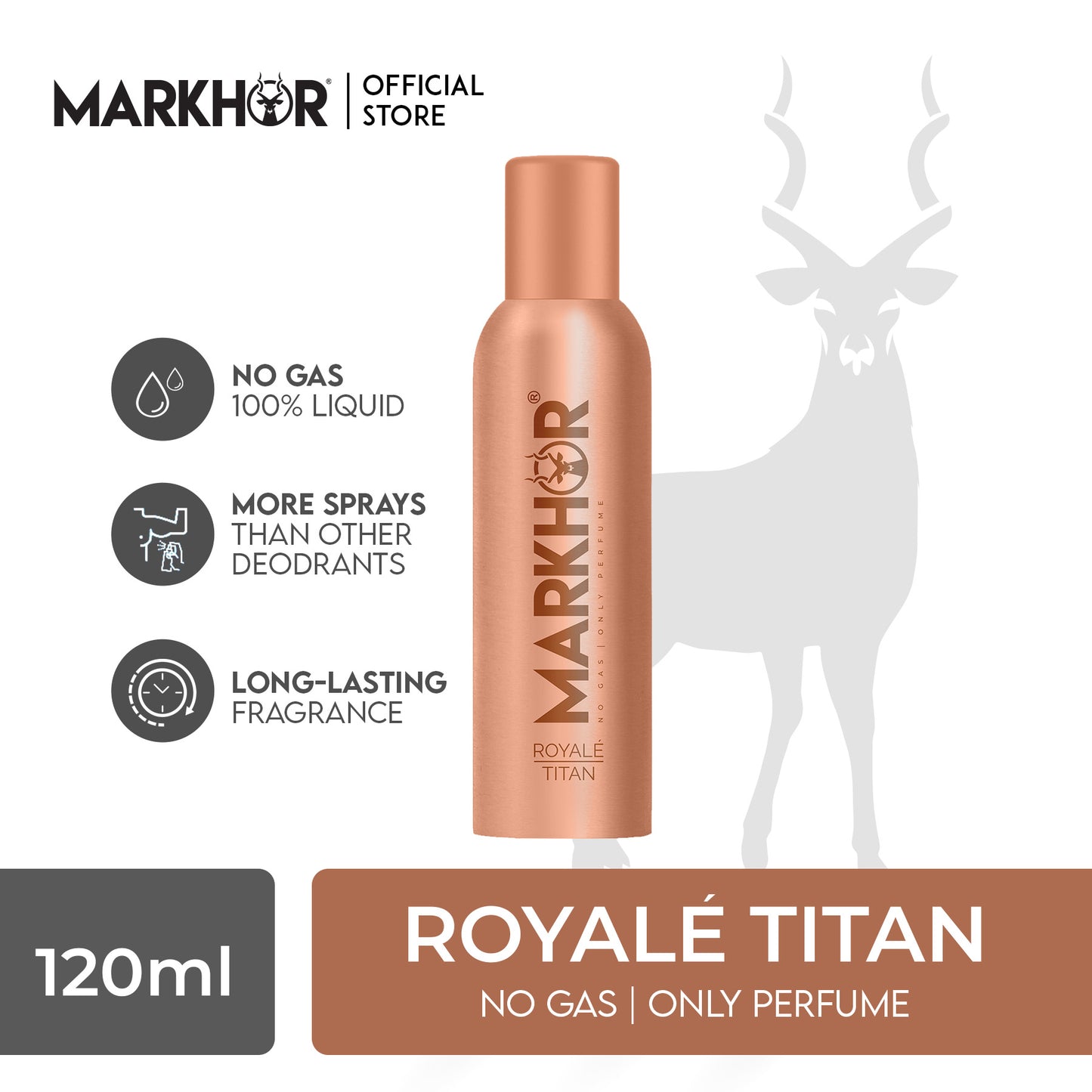 Markhor Royal Titan Body Spray (Non-Gas) 120ml